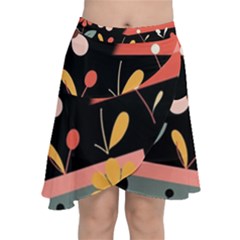 Chiffon Wrap Front Skirt 