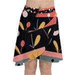  Minimalist Pattern With Simple Lines,flower And Shapes, Creating A Clean And Modern Chiffon Wrap Front Skirt