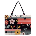  Minimalist Pattern With Simple Lines,flower And Shapes, Creating A Clean And Modern Medium Tote Bag