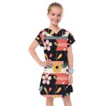  Minimalist Pattern With Simple Lines,flower And Shapes, Creating A Clean And Modern Kids  Drop Waist Dress