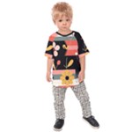  Minimalist Pattern With Simple Lines,flower And Shapes, Creating A Clean And Modern Kids  Raglan T-Shirt