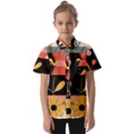  Minimalist Pattern With Simple Lines,flower And Shapes, Creating A Clean And Modern Kids  Short Sleeve Shirt