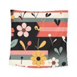  Minimalist Pattern With Simple Lines,flower And Shapes, Creating A Clean And Modern Square Tapestry (Small)