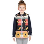  Minimalist Pattern With Simple Lines,flower And Shapes, Creating A Clean And Modern Kids  Hooded Puffer Vest