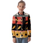  Minimalist Pattern With Simple Lines,flower And Shapes, Creating A Clean And Modern Kids  Long Sleeve Shirt