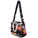  Minimalist Pattern With Simple Lines,flower And Shapes, Creating A Clean And Modern Rope Handles Shoulder Strap Bag