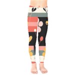  Minimalist Pattern With Simple Lines,flower And Shapes, Creating A Clean And Modern Kids  Leggings