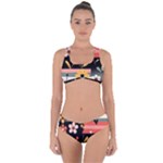  Minimalist Pattern With Simple Lines,flower And Shapes, Creating A Clean And Modern Criss Cross Bikini Set