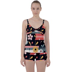 Tie Front Two Piece Tankini 