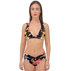 Double Strap Halter Bikini Set 