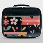  Minimalist Pattern With Simple Lines,flower And Shapes, Creating A Clean And Modern Lunch Bag