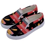  Minimalist Pattern With Simple Lines,flower And Shapes, Creating A Clean And Modern Kids  Canvas Slip Ons