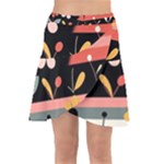  Minimalist Pattern With Simple Lines,flower And Shapes, Creating A Clean And Modern Wrap Front Skirt