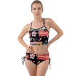  Minimalist Pattern With Simple Lines,flower And Shapes, Creating A Clean And Modern Mini Tank Bikini Set