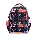  Minimalist Pattern With Simple Lines,flower And Shapes, Creating A Clean And Modern Carry-on Double Buckle Travel Backpack