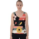  Minimalist Pattern With Simple Lines,flower And Shapes, Creating A Clean And Modern Velvet Tank Top