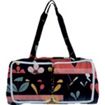  Minimalist Pattern With Simple Lines,flower And Shapes, Creating A Clean And Modern Multi Function Bag