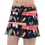  Minimalist Pattern With Simple Lines,flower And Shapes, Creating A Clean And Modern Classic Tennis Skirt