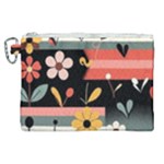  Minimalist Pattern With Simple Lines,flower And Shapes, Creating A Clean And Modern Canvas Cosmetic Bag (XL)