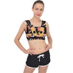  Minimalist Pattern With Simple Lines,flower And Shapes, Creating A Clean And Modern V-Back Sports Bra