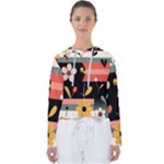  Minimalist Pattern With Simple Lines,flower And Shapes, Creating A Clean And Modern Women s Slouchy Sweat