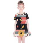  Minimalist Pattern With Simple Lines,flower And Shapes, Creating A Clean And Modern Kids  Simple Cotton Dress