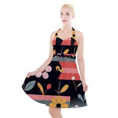 Halter Party Swing Dress  