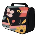  Minimalist Pattern With Simple Lines,flower And Shapes, Creating A Clean And Modern Full Print Travel Pouch (Small)