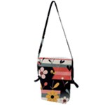  Minimalist Pattern With Simple Lines,flower And Shapes, Creating A Clean And Modern Folding Shoulder Bag