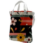  Minimalist Pattern With Simple Lines,flower And Shapes, Creating A Clean And Modern Canvas Messenger Bag