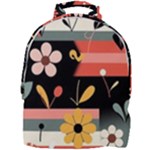  Minimalist Pattern With Simple Lines,flower And Shapes, Creating A Clean And Modern Mini Full Print Backpack