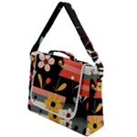  Minimalist Pattern With Simple Lines,flower And Shapes, Creating A Clean And Modern Box Up Messenger Bag