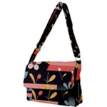  Minimalist Pattern With Simple Lines,flower And Shapes, Creating A Clean And Modern Full Print Messenger Bag (S)