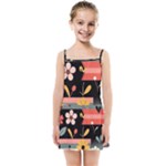  Minimalist Pattern With Simple Lines,flower And Shapes, Creating A Clean And Modern Kids  Summer Sun Dress