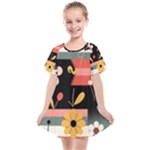  Minimalist Pattern With Simple Lines,flower And Shapes, Creating A Clean And Modern Kids  Smock Dress