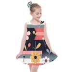  Minimalist Pattern With Simple Lines,flower And Shapes, Creating A Clean And Modern Kids  Summer Dress