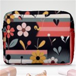  Minimalist Pattern With Simple Lines,flower And Shapes, Creating A Clean And Modern Make Up Pouch (Large)