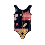  Minimalist Pattern With Simple Lines,flower And Shapes, Creating A Clean And Modern Kids  Frill Swimsuit