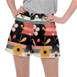  Minimalist Pattern With Simple Lines,flower And Shapes, Creating A Clean And Modern Women s Ripstop Shorts