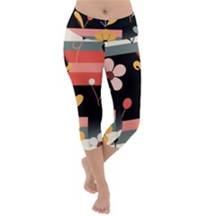 Lightweight Velour Capri Yoga Leggings 