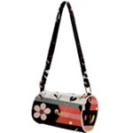  Minimalist Pattern With Simple Lines,flower And Shapes, Creating A Clean And Modern Mini Cylinder Bag