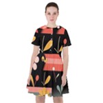  Minimalist Pattern With Simple Lines,flower And Shapes, Creating A Clean And Modern Sailor Dress