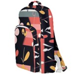  Minimalist Pattern With Simple Lines,flower And Shapes, Creating A Clean And Modern Double Compartment Backpack