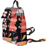  Minimalist Pattern With Simple Lines,flower And Shapes, Creating A Clean And Modern Buckle Everyday Backpack