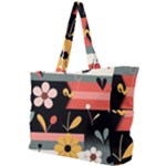  Minimalist Pattern With Simple Lines,flower And Shapes, Creating A Clean And Modern Simple Shoulder Bag