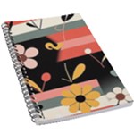  Minimalist Pattern With Simple Lines,flower And Shapes, Creating A Clean And Modern 5.5  x 8.5  Notebook