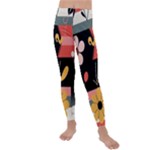  Minimalist Pattern With Simple Lines,flower And Shapes, Creating A Clean And Modern Kids  Lightweight Velour Leggings