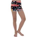  Minimalist Pattern With Simple Lines,flower And Shapes, Creating A Clean And Modern Kids  Lightweight Velour Yoga Shorts