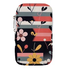 Minimalist Pattern With Simple Lines,flower And Shapes, Creating A Clean And Modern Waist Pouch (Small) from ArtsNow.com