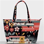  Minimalist Pattern With Simple Lines,flower And Shapes, Creating A Clean And Modern Back Pocket Shoulder Bag 